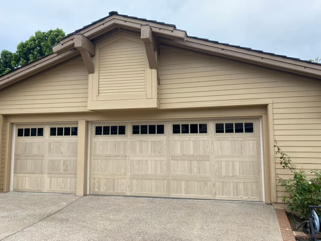 Bronze full-view glass garage door, Point Loma